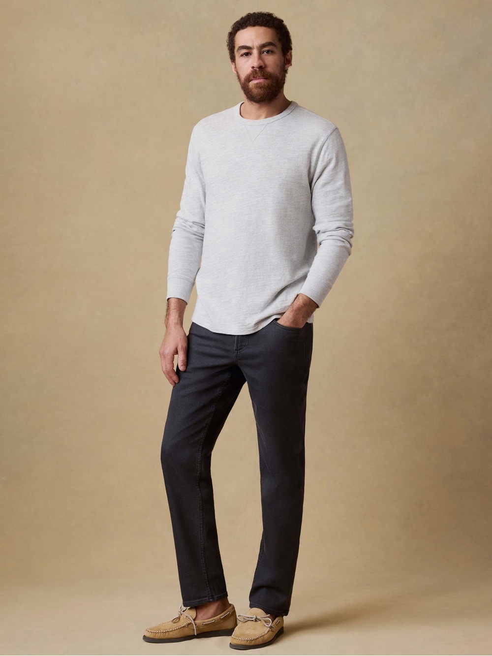 Faherty Stretch Terry 5-Pocket Pants Men’s 36x30 Onyx Black Stretch Casual